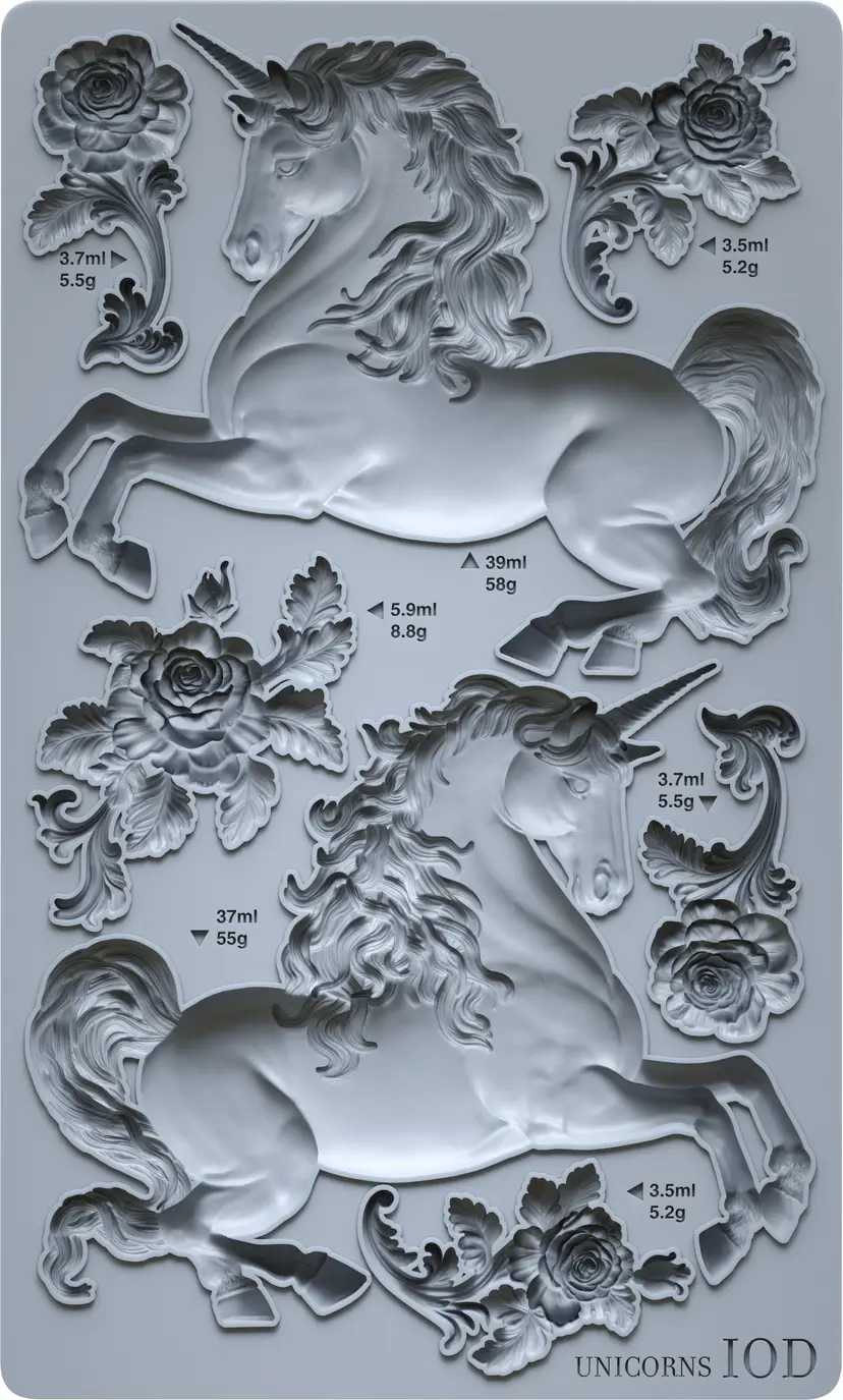 IOD Unicorns Decor Mould - 6x10