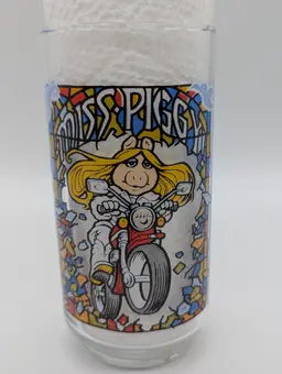 McDonald's The Great Muppet Caper Glass Miss Piggy Muppets 1980s