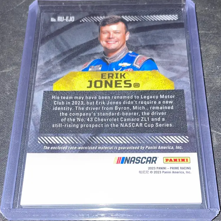 Erik Jones Panini Prime Racing 2023 Race Used Sheet Metal 68/99