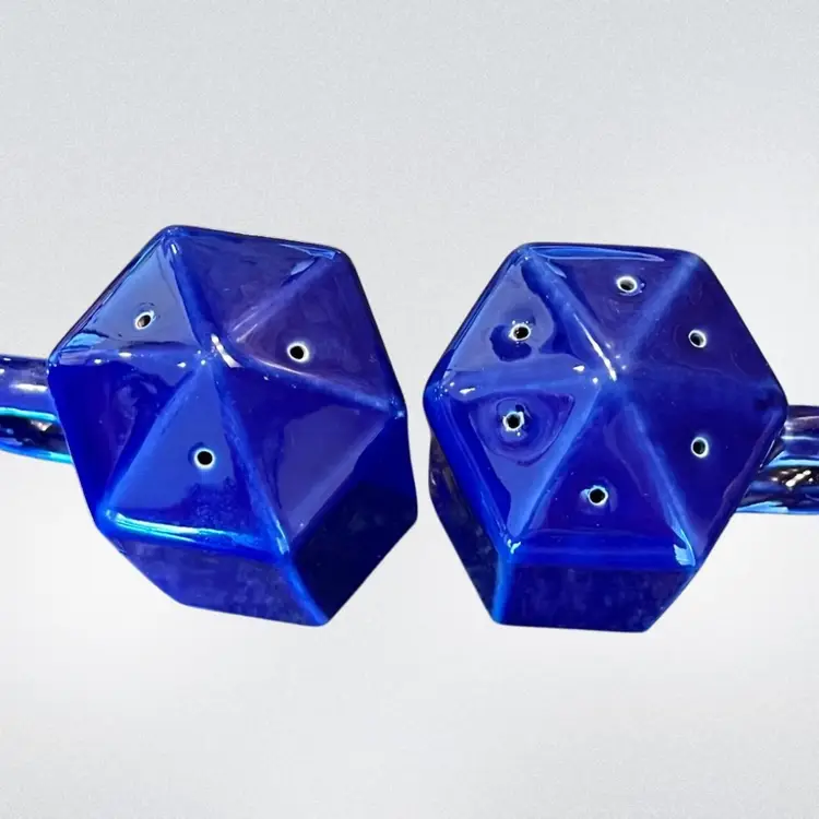 Holt Howard Ceramic Cobalt Blue Large Salt And Pepper Shakers