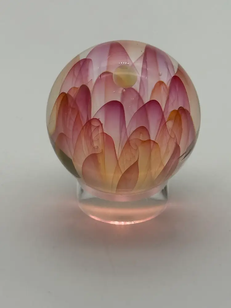 Noah Drew “Nobi Wan’s Glass Hut” Fumed Opal Art Glass Marble Signed