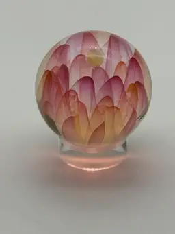 Noah Drew “Nobi Wan’s Glass Hut” Fumed Opal Art Glass Marble Signed