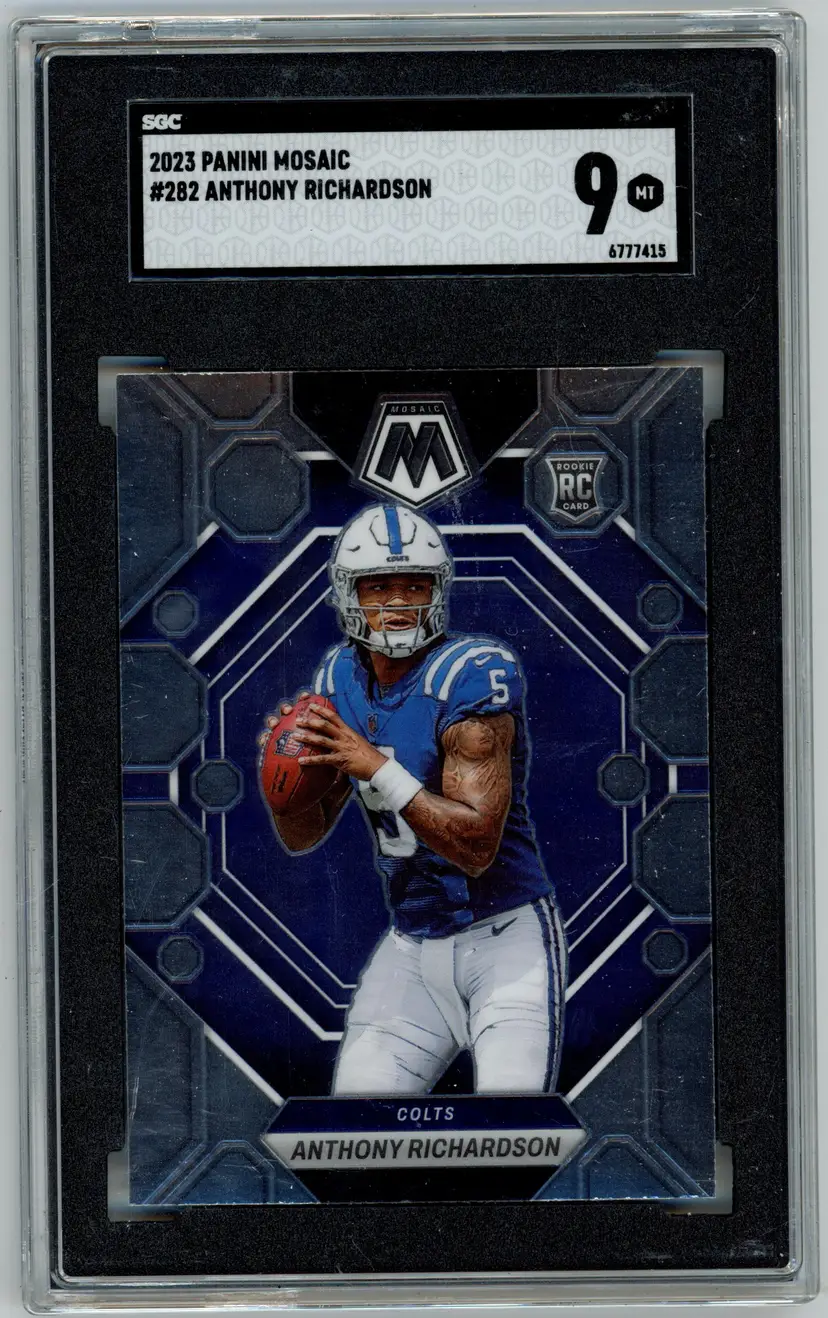 2023 Panini Mosaic ANTHONY RICHARDSON RC Rookie #282 COLTS SGC 9 MT