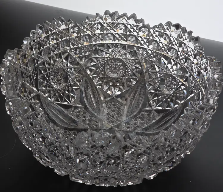 AMERICAN BRILLIANT PERIOD CUT GLASS ANTIQUE BOWL
