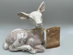 Vintage St. Helens Ash Ware Tan & Cream Deer Figurine
