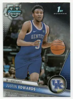 2024 Bowman Chrome U #46 Justin Edwards 1st Bowman - Kentucky