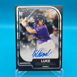 Luke Keaschall 2024 Pulse Lumin Holo Silver On Card Auto 5/7 Minnesota Twins