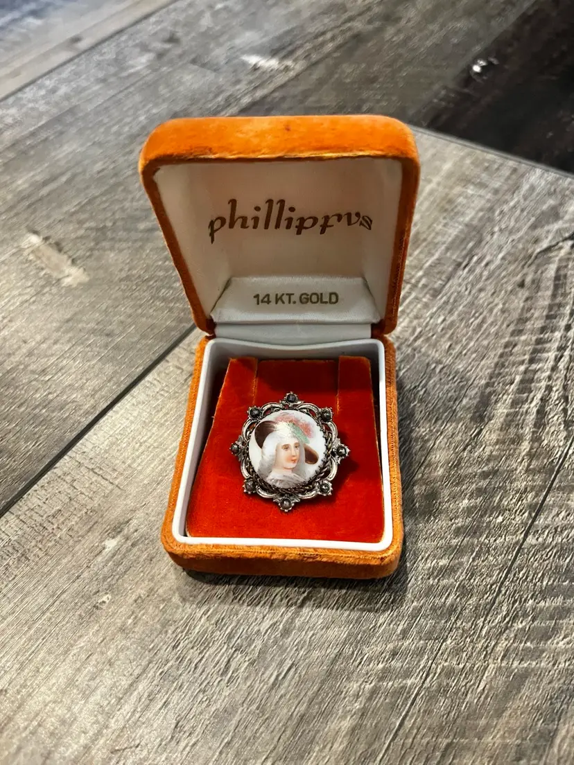 Antique Portrait Brooch