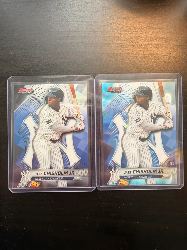 Jazz Chisholm 2025 Bowman’s Best Combo Black Refractor /10 - Aqua Lava /199