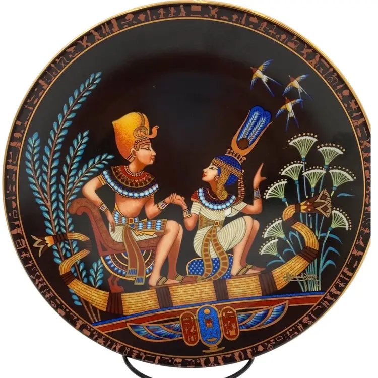 Legend of Tutankhamun, 1st Plate, 22K Gold, Egypt, COA w/Pamphlet & Box, 1991