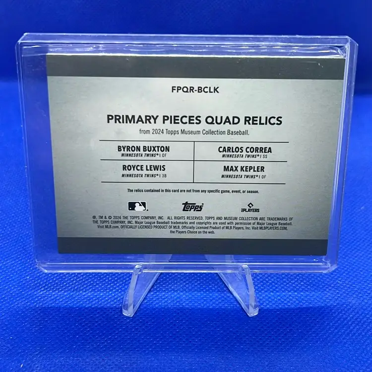 Buxton/Correa/Kepler/Lewis 2024 Topps Museum Quad Relic /99 Minnesota Twins