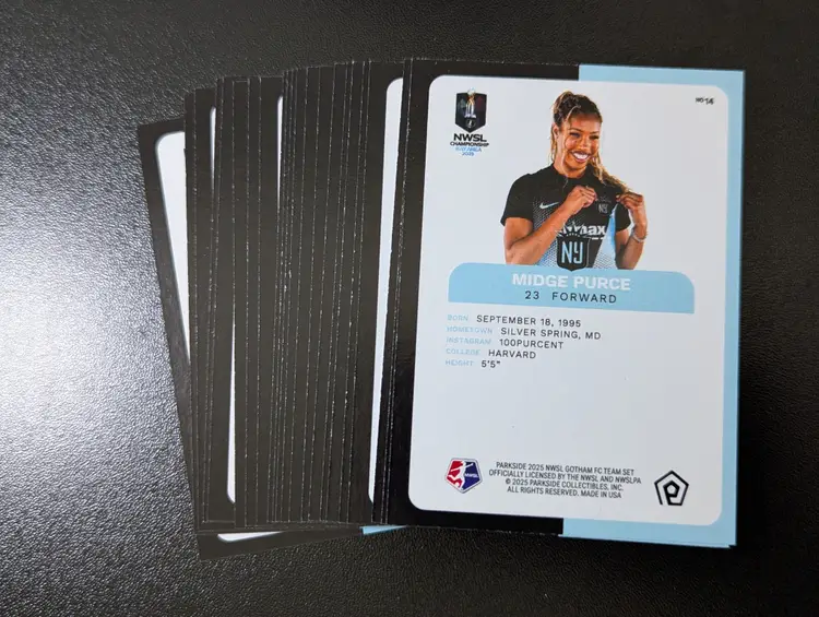 2025 Parkside NWSL Championship Game Exclusive Team Set Gotham FC (21 Cards)