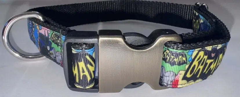 Dog Collar Batman Cartoon Large Handmade Heavy Duty Superhero NEW