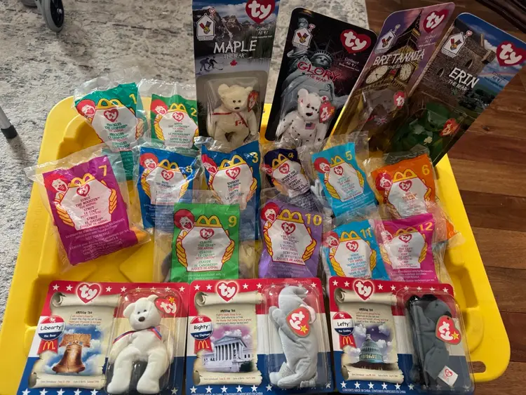1996 1999 McDonald’s Ty Beanie Babies Complete Collection 1-12, Patriotic & More