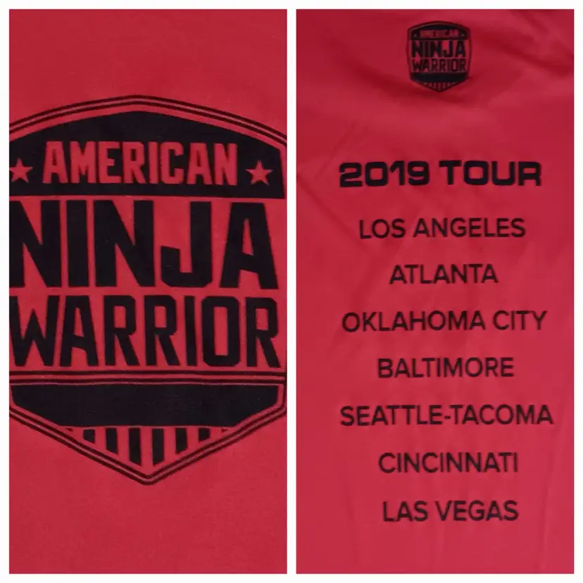 American Ninja Warrior Muscle t-shirt 2019 Tour tank top Cities on Back