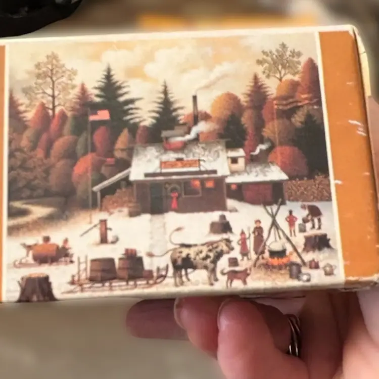 Vintage Milton Bradley Company
1995 Charles Wysocki
Americana  1000 piece puzzle - Still Sealed