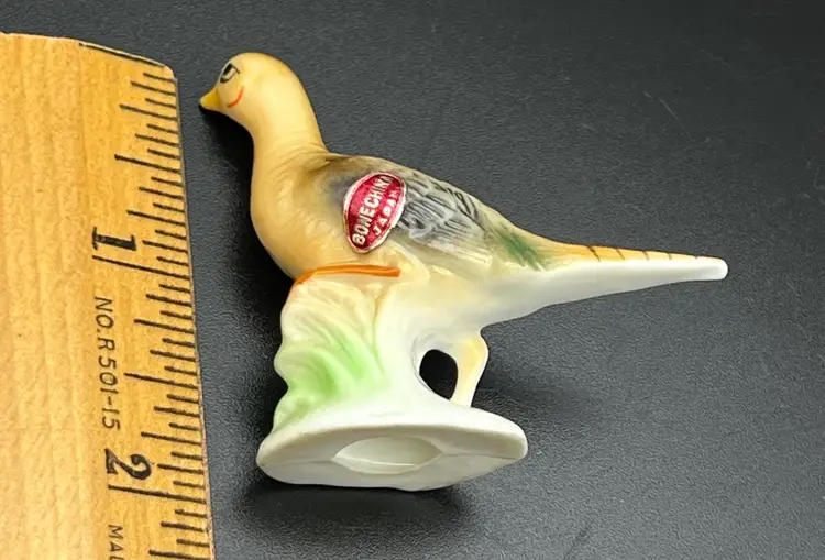 Miniature Porcelain Bird Figurine Made In Japan