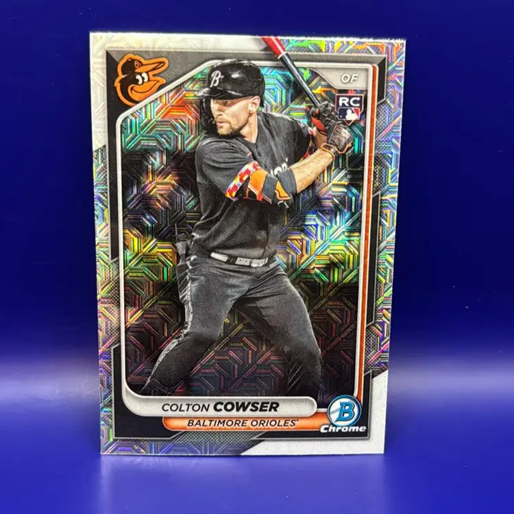 Colton Cowser 2024 Bowman Chrome Mojo Refractor Rookie Card Baltimore Orioles