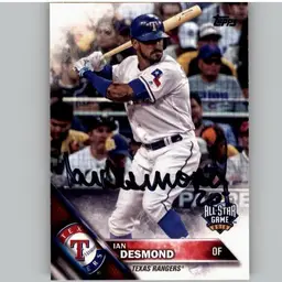 Ian Desmond Signed Texas Rangers 2016 Topps Update Baseball Card #US23