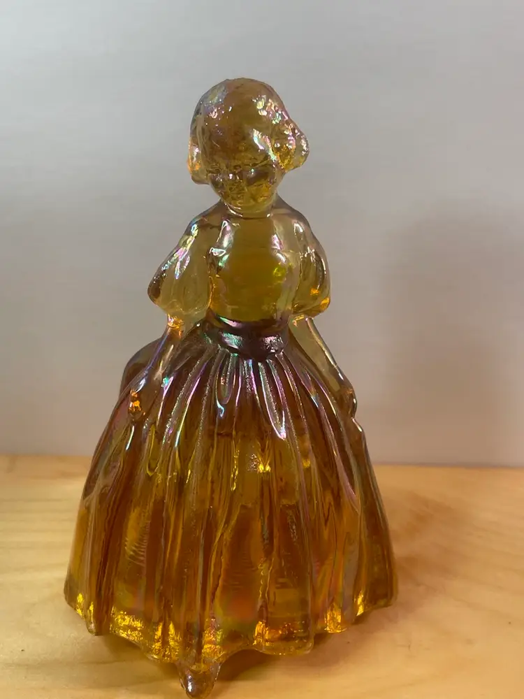 #02 Vintage, Wheaton Victorian Lady Figurine Yellow