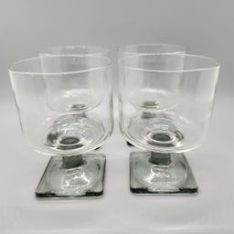 Nordic Wine Cocktail Glasses in Gray Smoke Midnight by Federal Square Foot MCM Set of 4 – USA