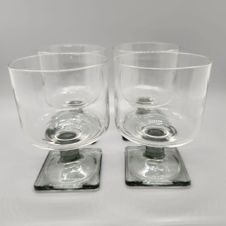 Nordic Wine Cocktail Glasses in Gray Smoke Midnight by Federal Square Foot MCM Set of 4 – USA