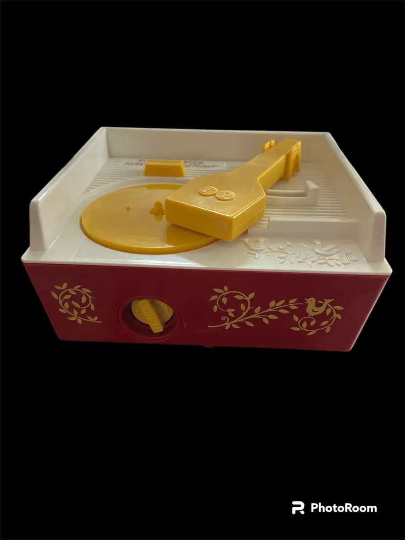 Vintage Fisher Price Music Box Record Player 995 Original 5 Records Works Great