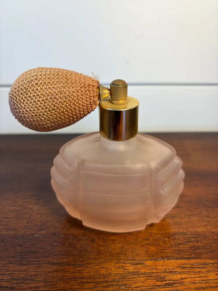 Vintage Pink Glass Perfume Bottle