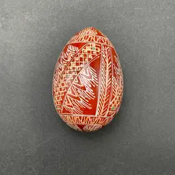 Wooden Hand Painted Egg Vintage Easter Spring Holiday Decor