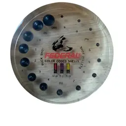 VINTAGE LUCITE PAPERWEIGHT FEDERAL COLOR CODED SHELLS BUCK SHOT PELLETS