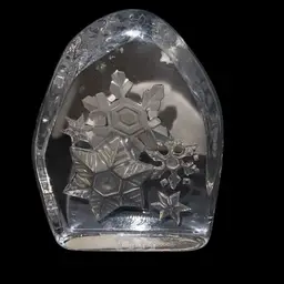 1999 Cristal d'Arques Lead Crystal Snowflake Paperweight