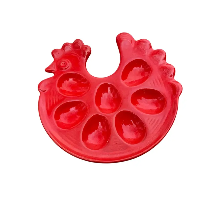Vintage Waechtersbach Red Egg Plate