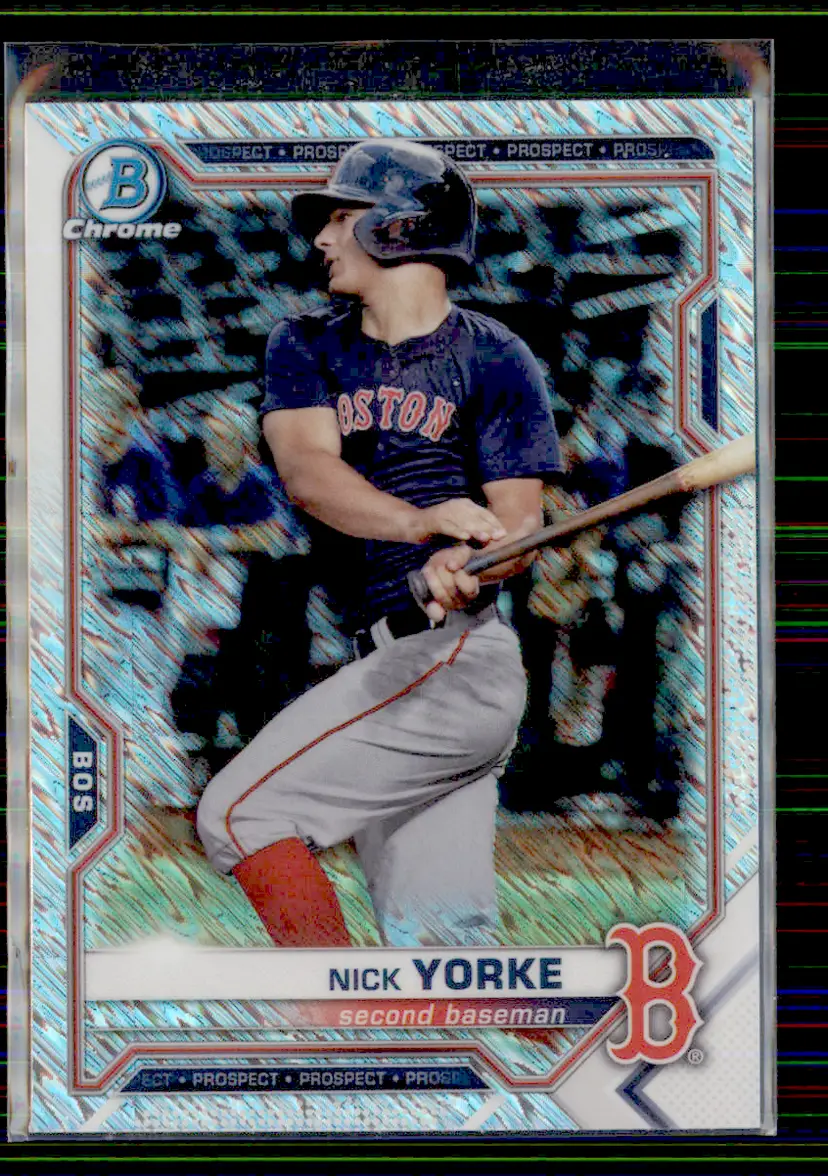 Nick Yorke 2021 Bowman Chrome Shimmer Bowman Chrome Prospects #BCP-243 - Boston Red Sox - (130-51)