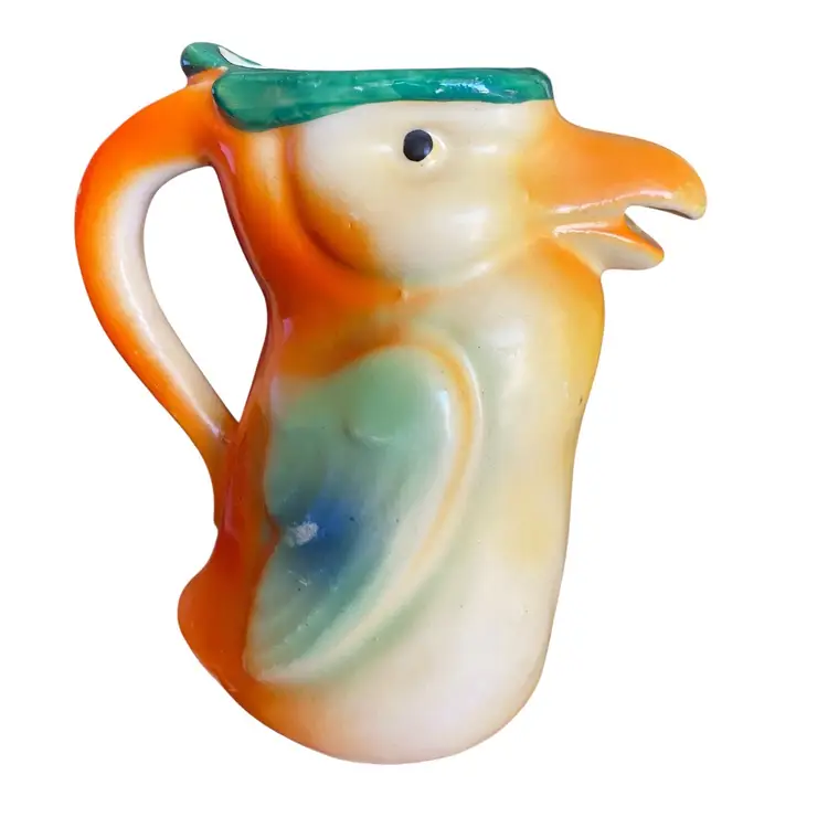 Czechoslovakian Porcelain Cream Pitcher Toucan Novelty
