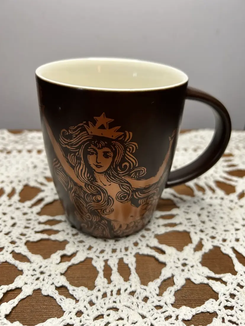 2013 Starbucks Bronze Colored Mermaid @4” Tall Coffee Mug