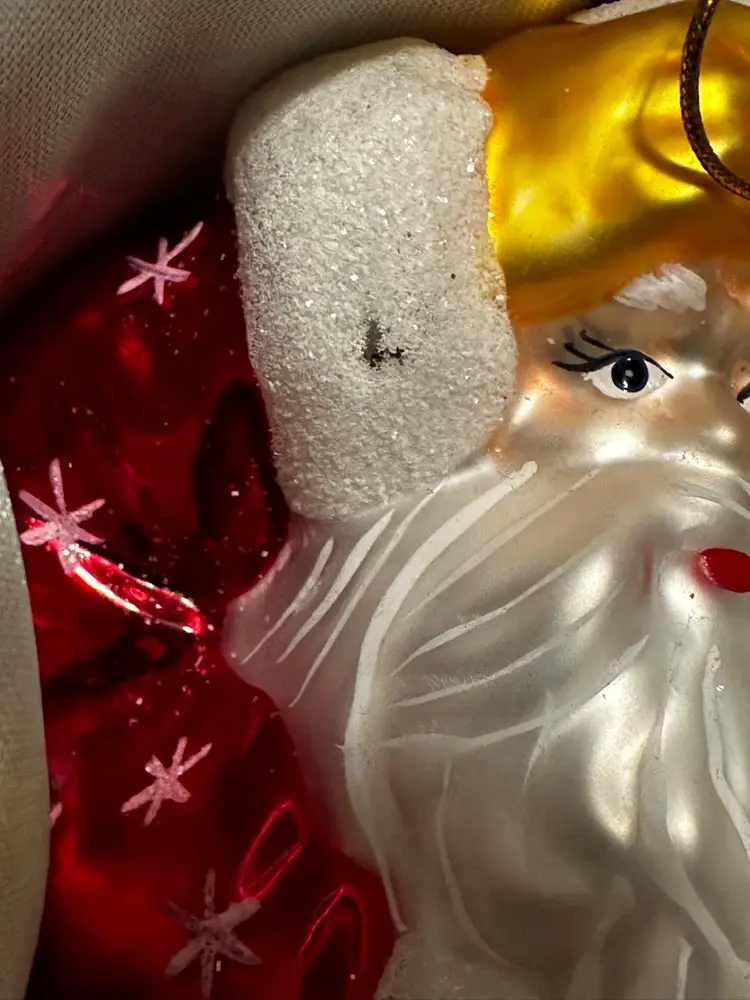 Vintage AmeriChristmas Ornament Santa 7" with Box