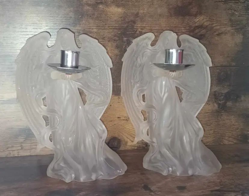 Set of 2 Angel Candle Holders