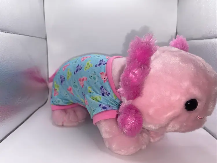 Build a Bear 18" Pink Axolotl Plush with PJ Sleeper Outfit