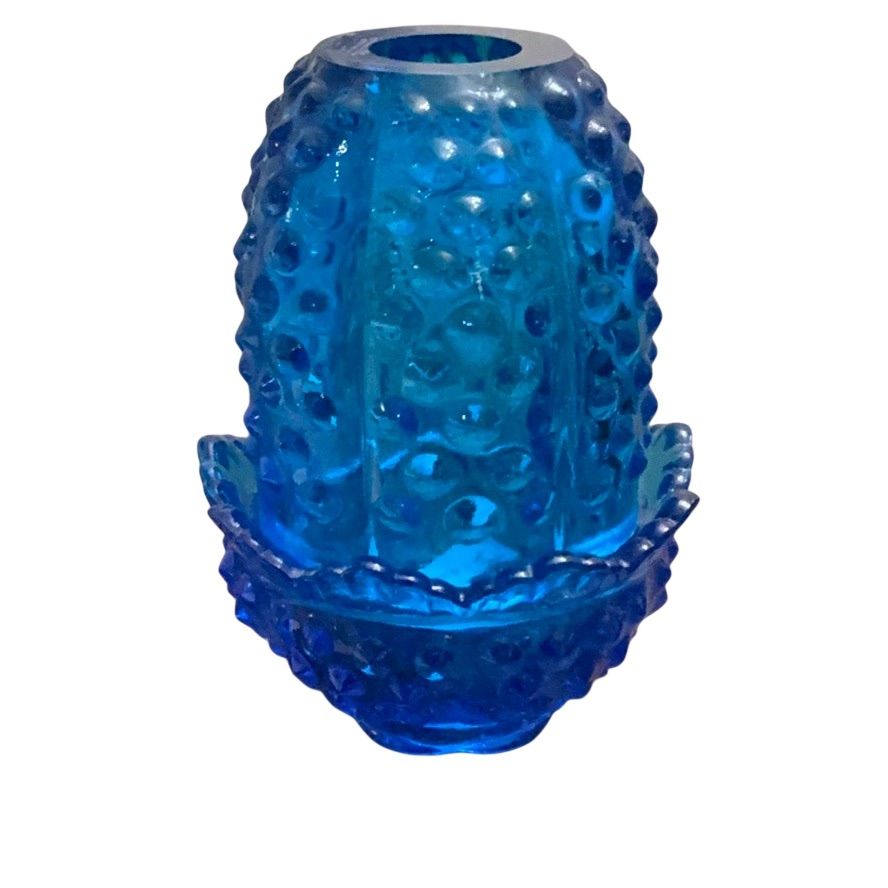 Niknax · Fenton 2-piece Colonial Blue Hobnail Fairy Light 4 1/2” X