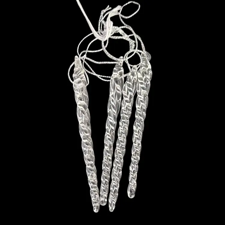 Blown Glass Icicle 
Christmas Ornaments