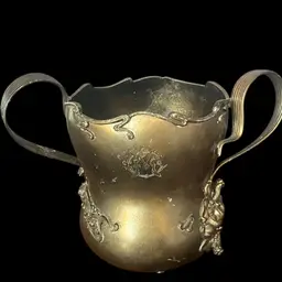 Monogrammed C M Co  Vase 
7” H, 5.5 Diameter - Silver Plated By The Meridian, Silver Plated Company Stamp On Bottom USA1004