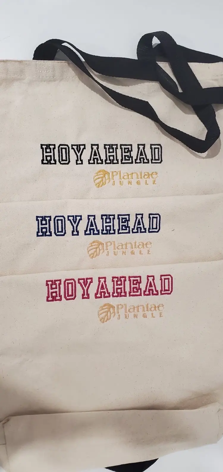 Embroidered Hoyahead tote ( 3 colors available)