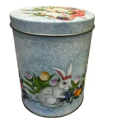 016 Vintage Bunny Rabbit Spring Holiday Tin