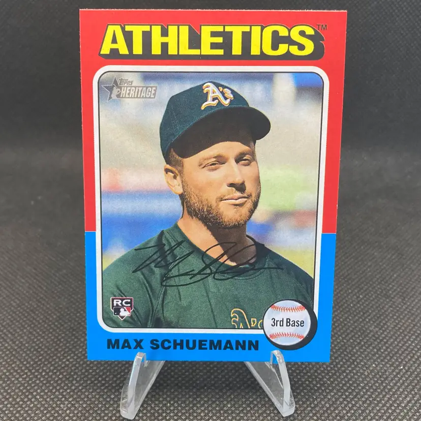 Max Schuemann 2024 Topps Heritage High Number #712 Rookie RC - Athletics