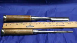 Lot of 2 Japanese Chisel Gouges