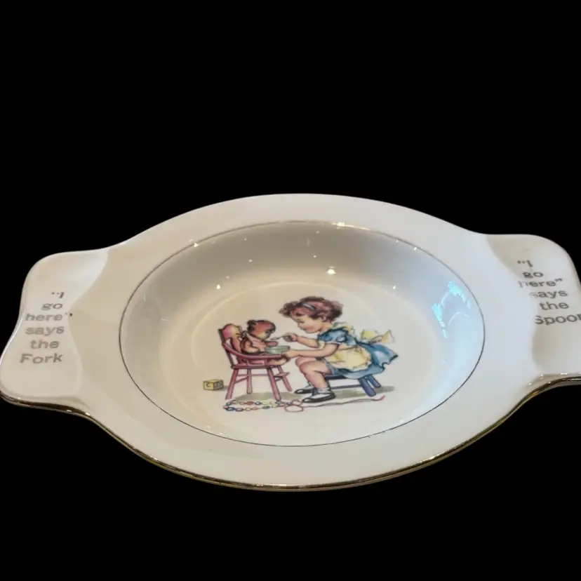 “My Own Plate” Children’s Plate, Marked Holmes & Edwards, By Homer Laughlin China Co, Vintage, Nice