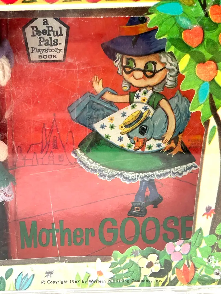 Mother Goose Peepul Pals Play Set Including The Doll, Her Goose, And A Storybook By Whitman Books 1967