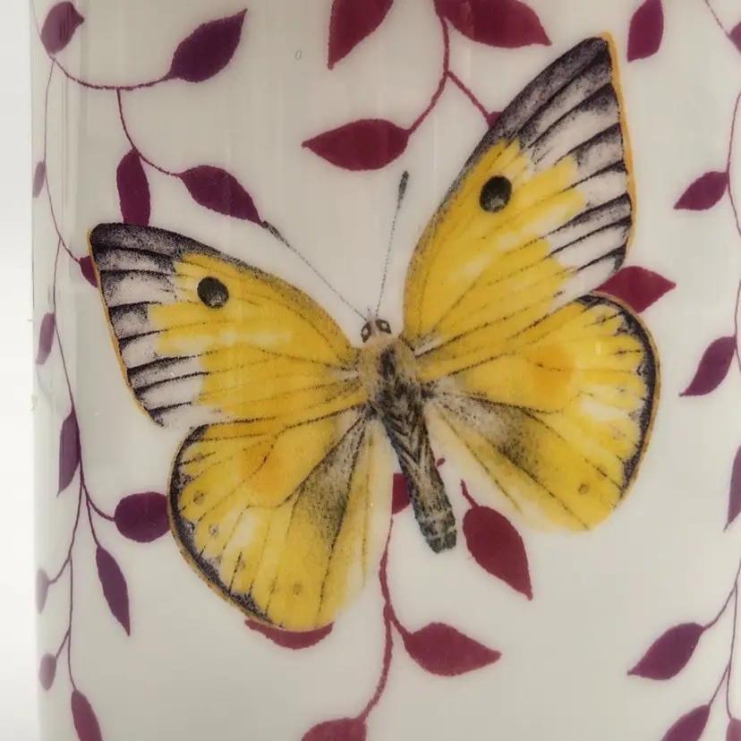 Lenox Butterfly Meadow B Grateful For Today Mug Yellow Butterfly Louise Le Luyer