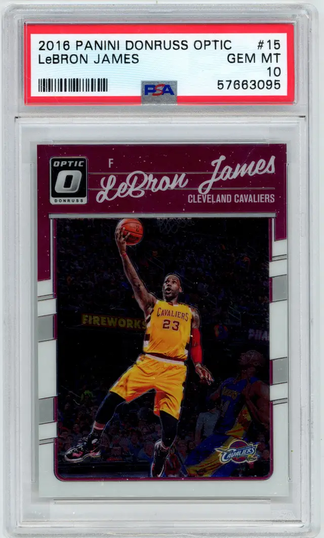 2016 Panini Donruss Optic LeBRON JAMES #15 PSA 10 GEM MT