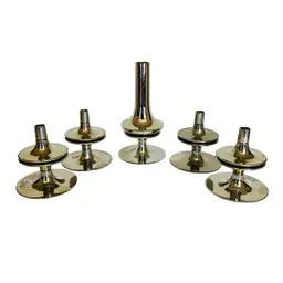 Nagel Variante Das Konzept West Germany Mid Century Modern Chrome Vase Candle Holders and Candles in Originals Boxes S10 S88 S880